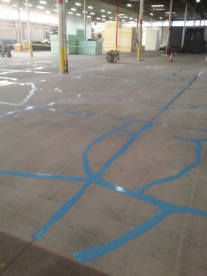 Cracking in Concrete Floor-Repaired -After